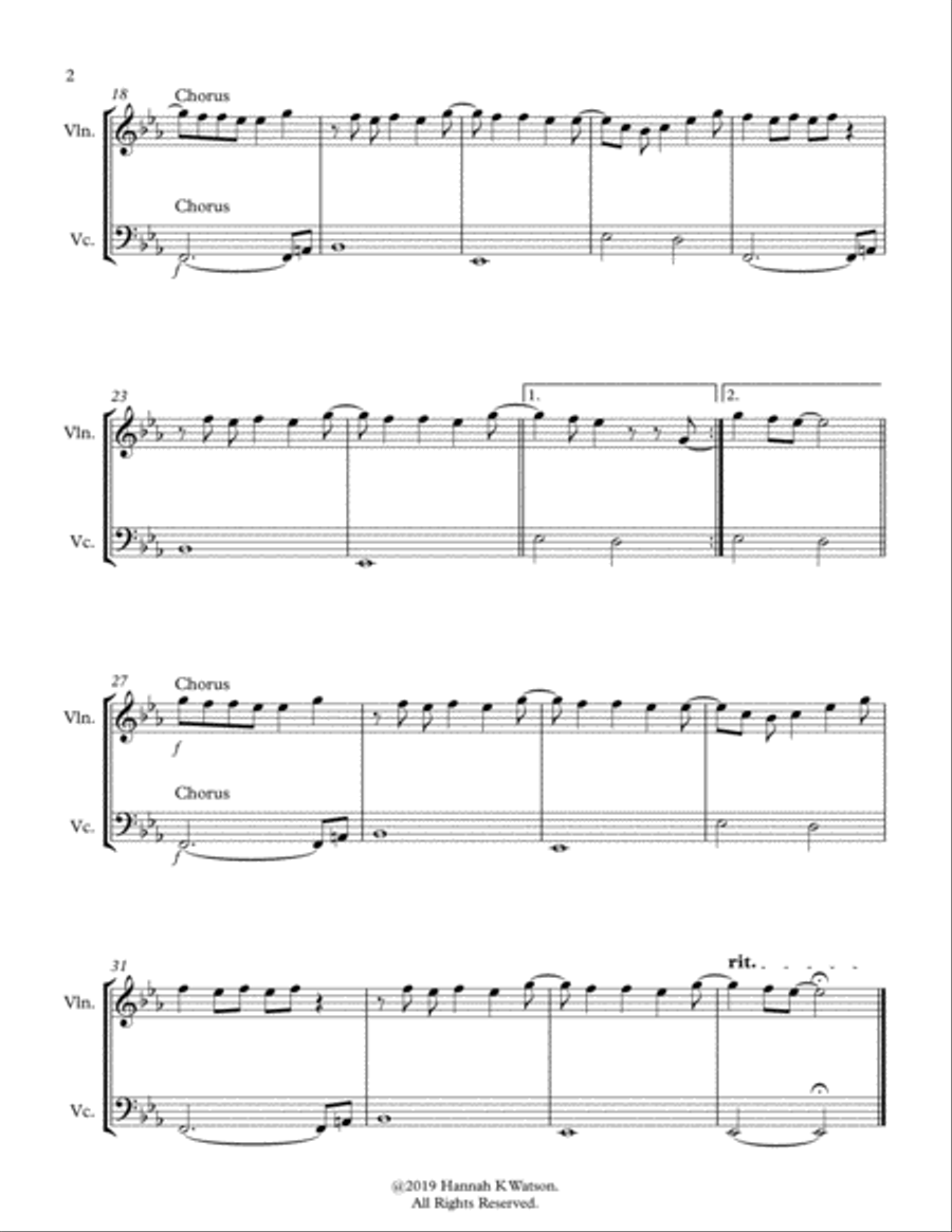 Dancin' In The Moonlight String Duet scores gallery preview page 2