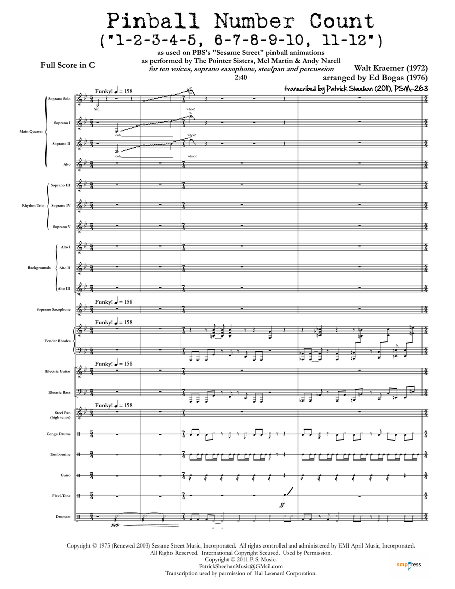 Pinball Number Count Small Ensemble scores gallery preview page 1