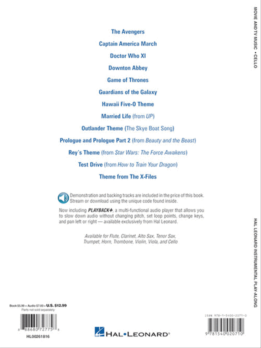 Movie and TV Music for Cello Cello scores gallery preview page 5