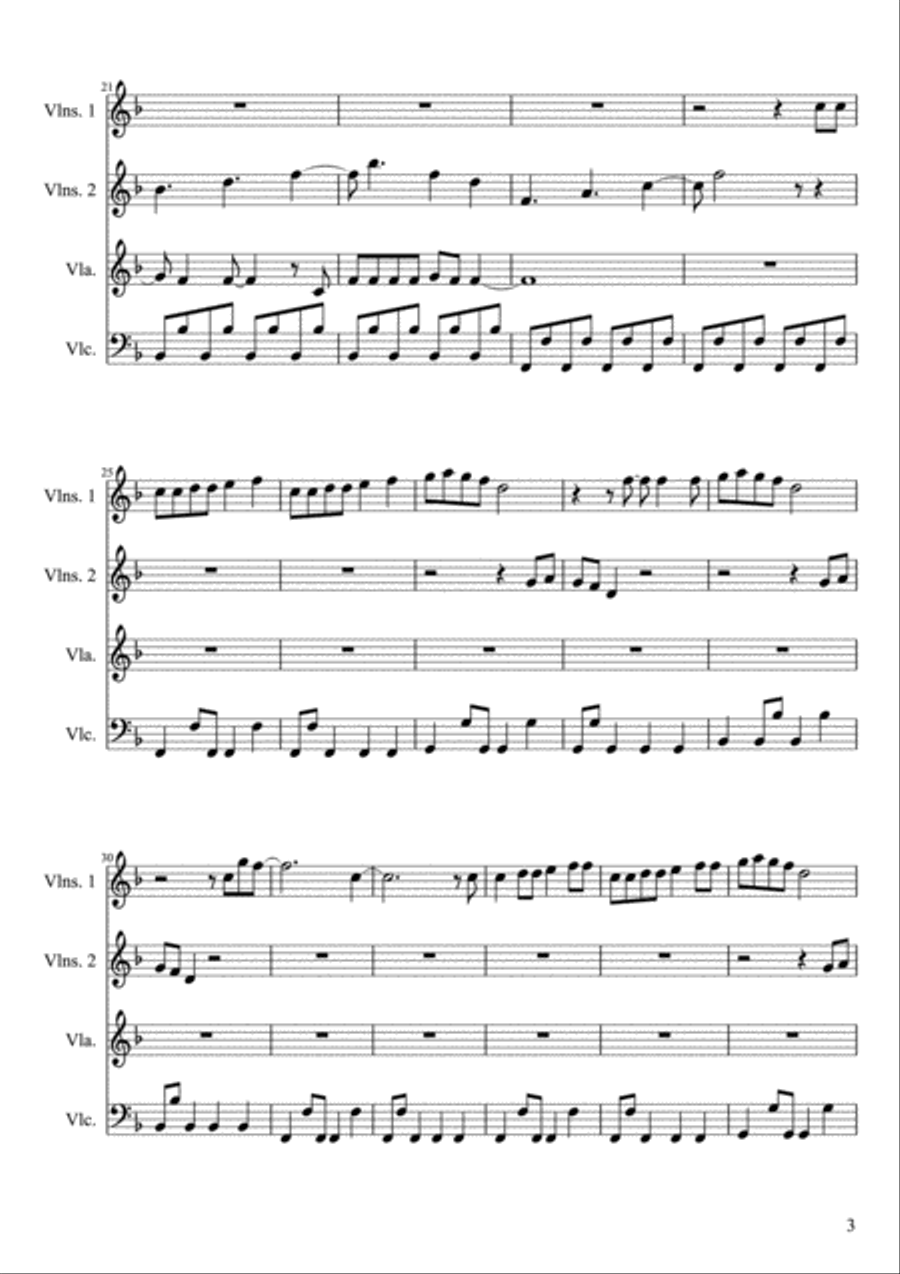 Marry You String Quartet scores gallery preview page 3