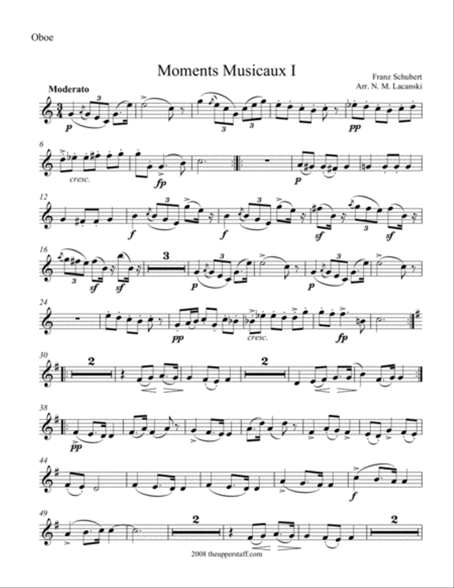 Moments Musicaux I Woodwind Quartet scores gallery preview page 5