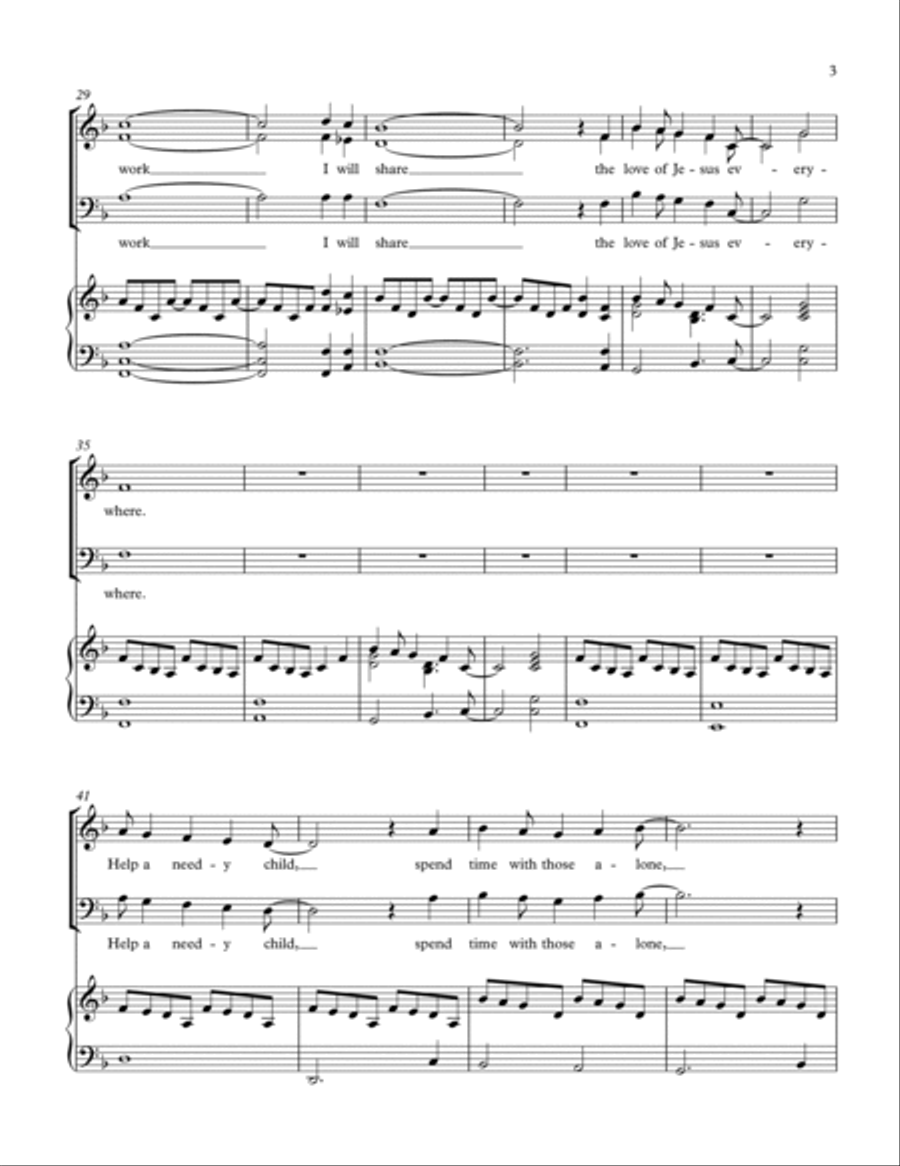 I Will Sing I Will Sing 3-Part scores gallery preview page 3