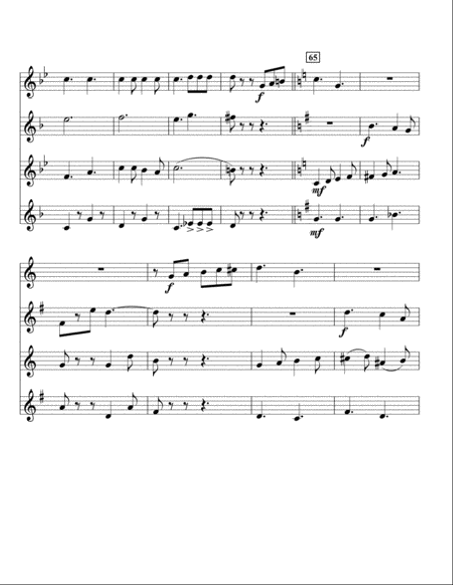 Seventy Six Trombones Seventy Six Trombones Woodwind Quartet scores gallery preview page 6