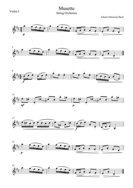 Johann Sebastian Bach - Musette (String Orchestra) image number null
