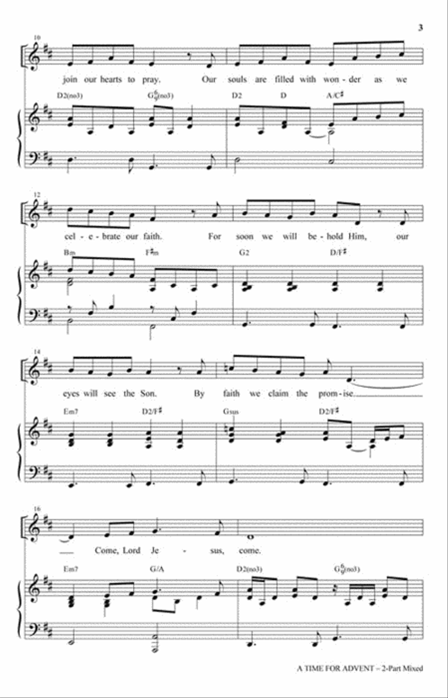 A Time for Advent 2-Part scores gallery preview page 3