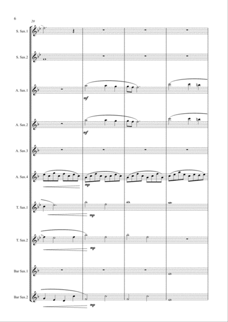 Panis Angelicus arr. saxophone ensemble Woodwind Ensemble scores gallery preview page 6