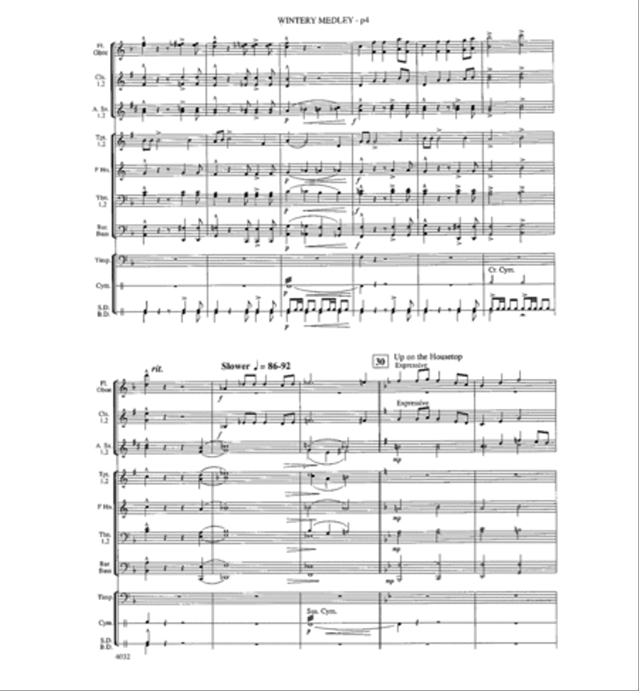 Festive Yuletide Cameos Concert Band scores gallery preview page 4