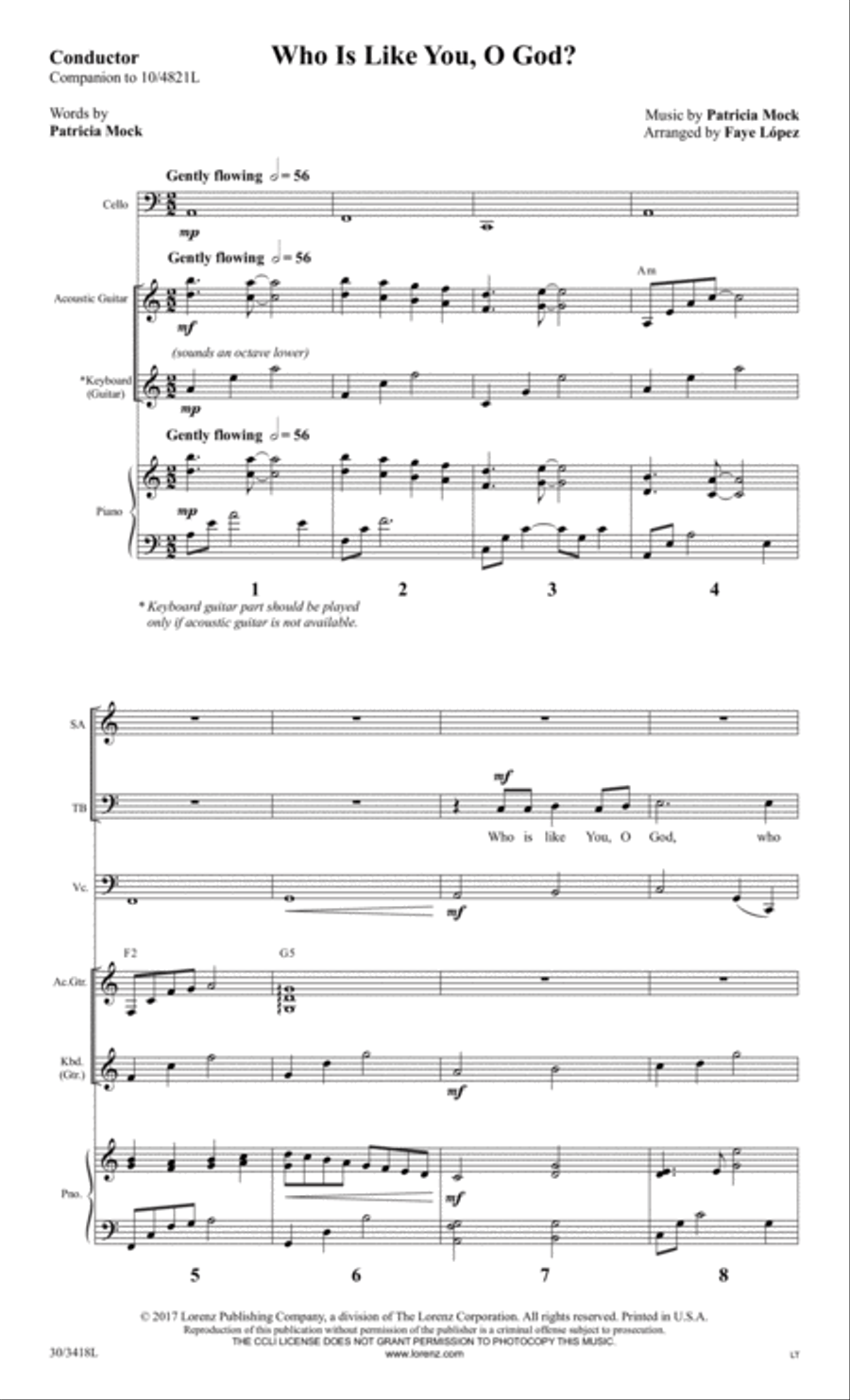 Who Is Like You, O God? - Instrumental Score and Parts Choir scores gallery preview page 4
