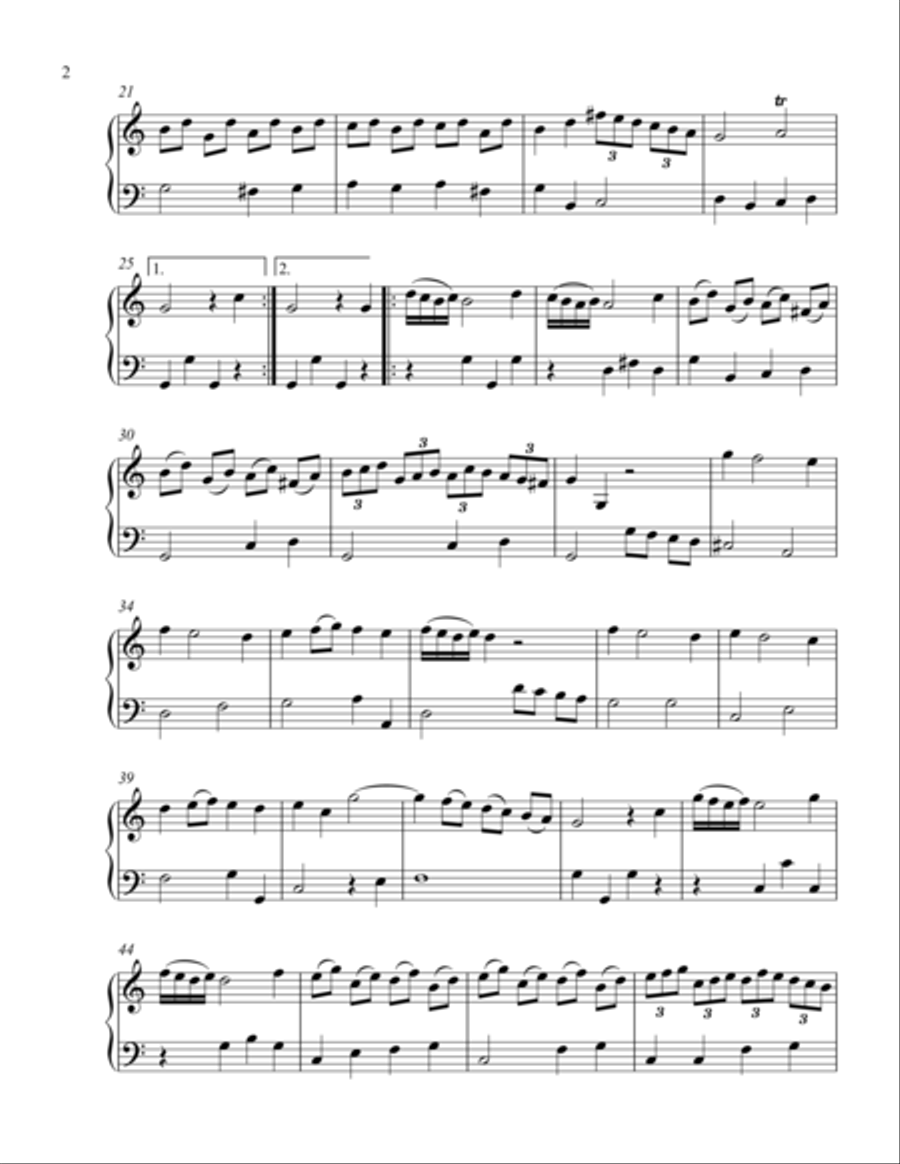 Sonata for Harpsichord #1 WK 141 Harpsichord scores gallery preview page 2