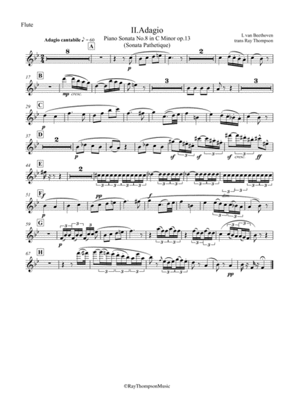 Beethoven: Piano Sonata No.8 in C Minor Op.13 "Sonata Pathetique" Mvt.II Adagio- wind quintet image number null