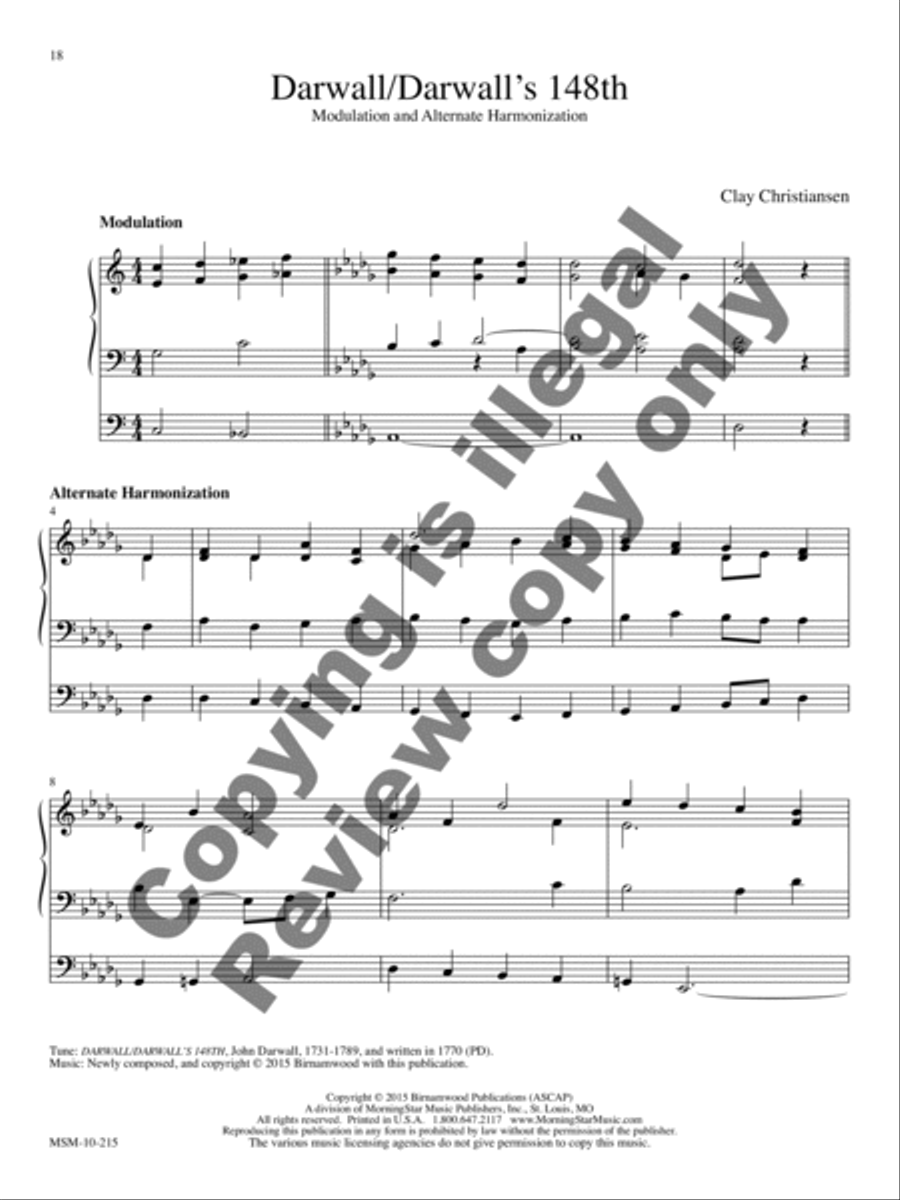 Twenty-Five Alternate Hymn Harmonizations for Organ Organ Solo scores gallery preview page 9