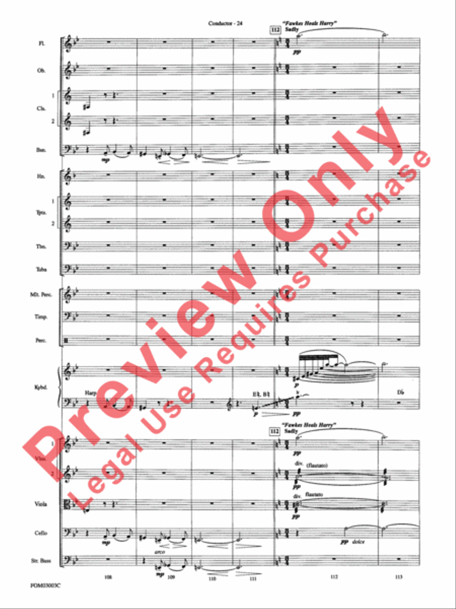 Harry Potter and the Chamber of Secrets, Themes from Full Orchestra scores gallery preview page 26