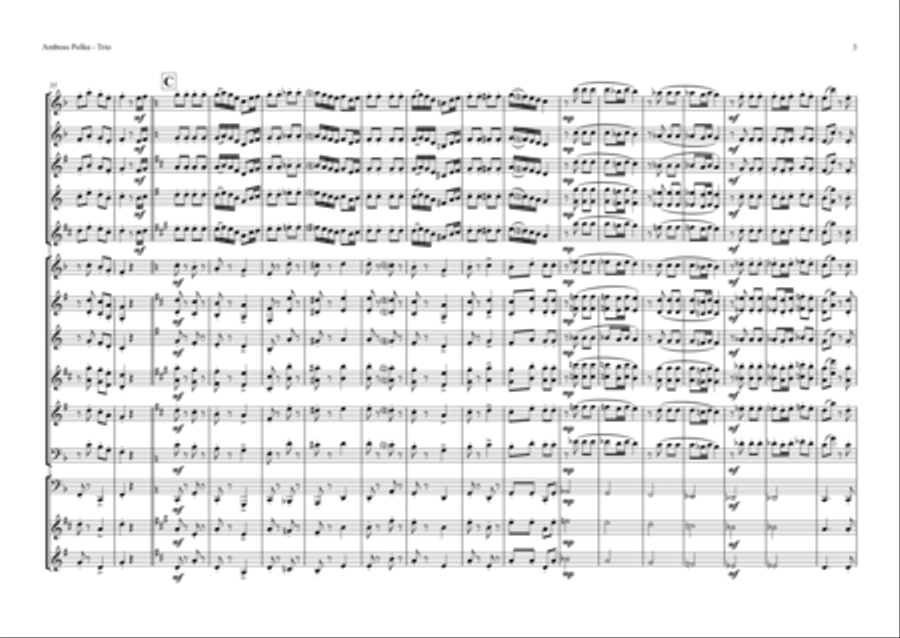 Amboss-Polka - German Polka - Oktoberfest - Trio School and Community scores gallery preview page 3