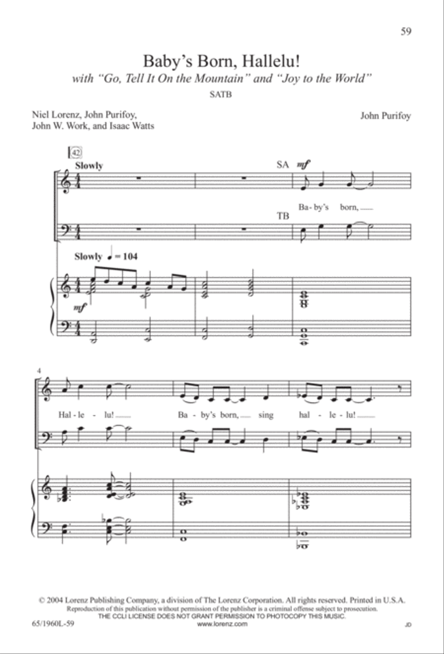 A New Birth...A New Beginning 4-Part scores gallery preview page 60