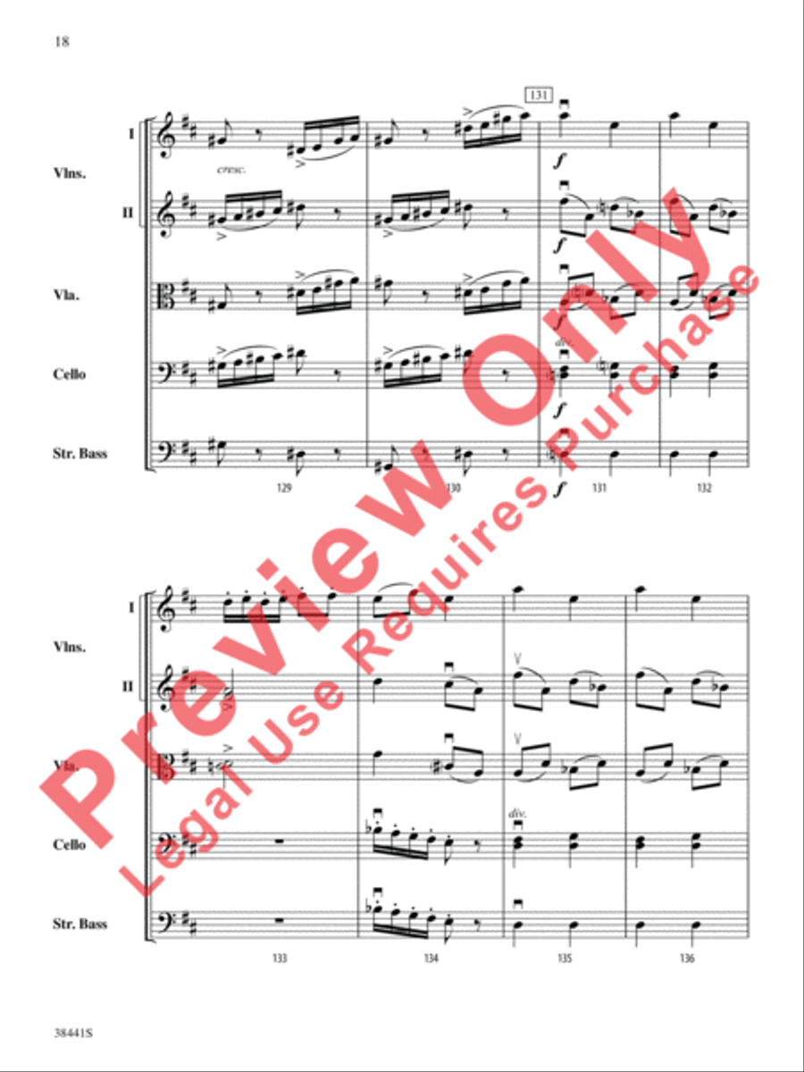 February: Carnival (from The Seasons) String Orchestra scores gallery preview page 19
