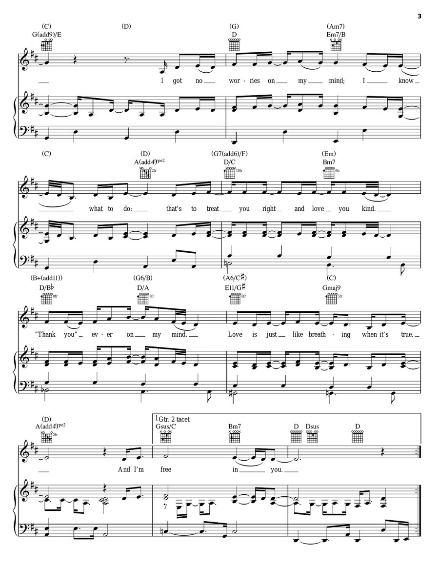 Free In You Free In You Piano, Vocal, Guitar scores gallery preview page 3
