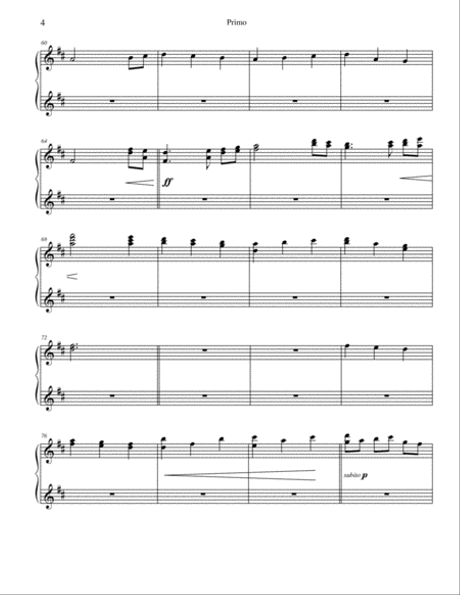 The First Noel, a new Christmas Piano Duet Piano Duet scores gallery preview page 5