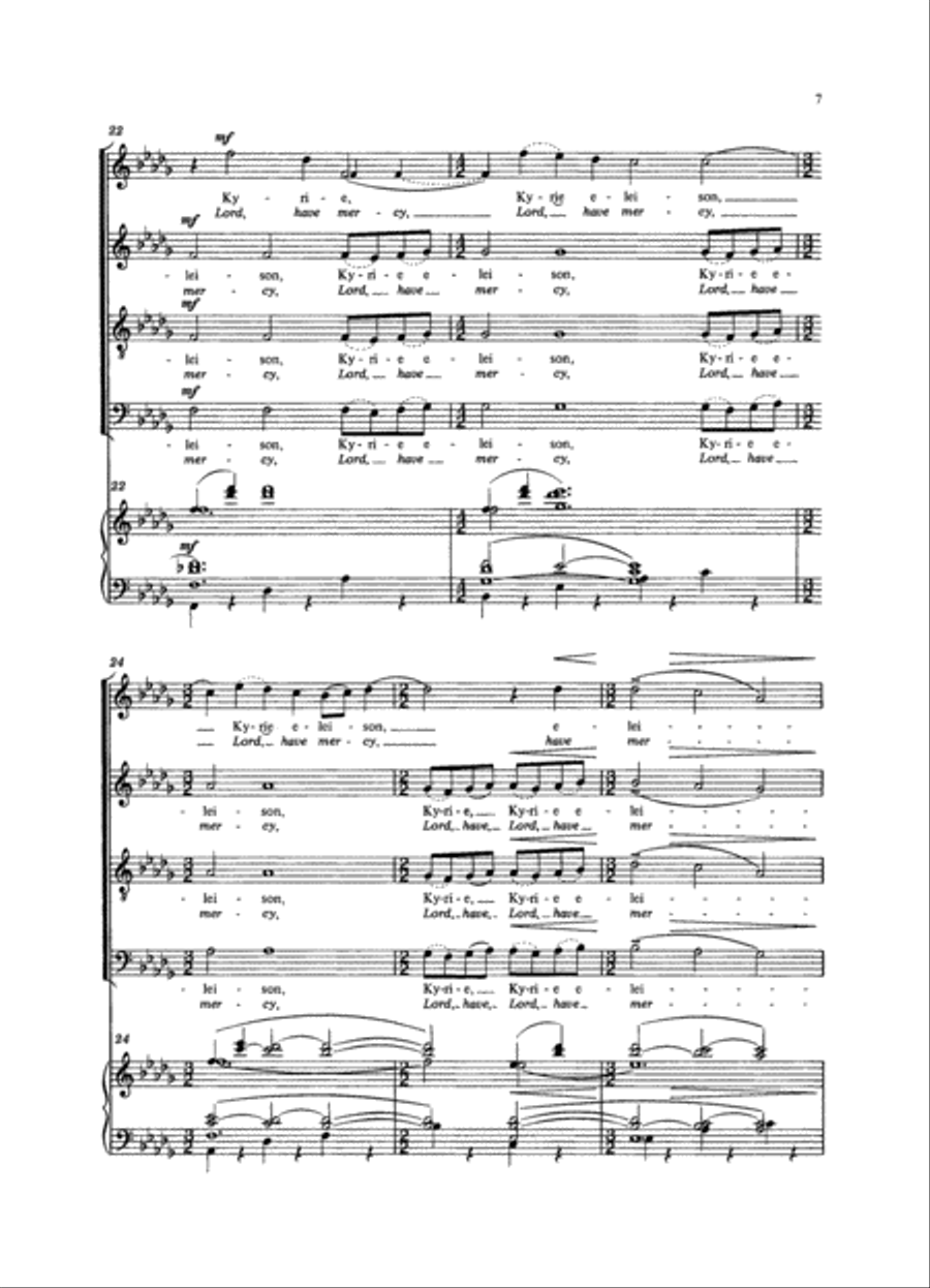 Missa Brevis 4-Part scores gallery preview page 6
