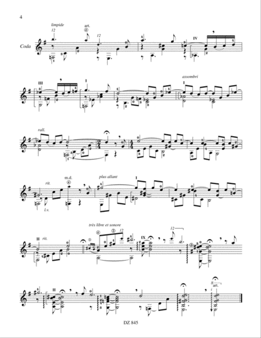 Adeus, Amanhã Classical Guitar scores gallery preview page 4