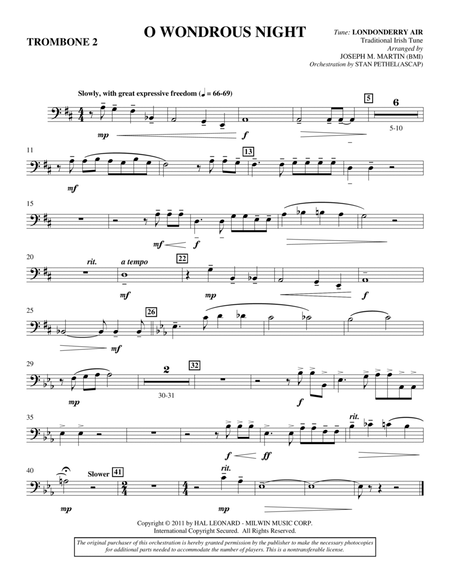 O Wondrous Night - Trombone 2