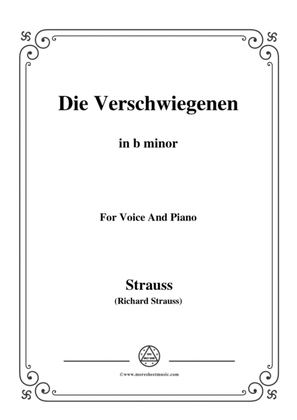 Richard Strauss-Die Verschwiegenen in b minor,for Voice and Piano
