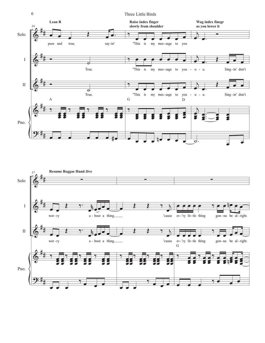 Three Little Birds SA scores gallery preview page 6