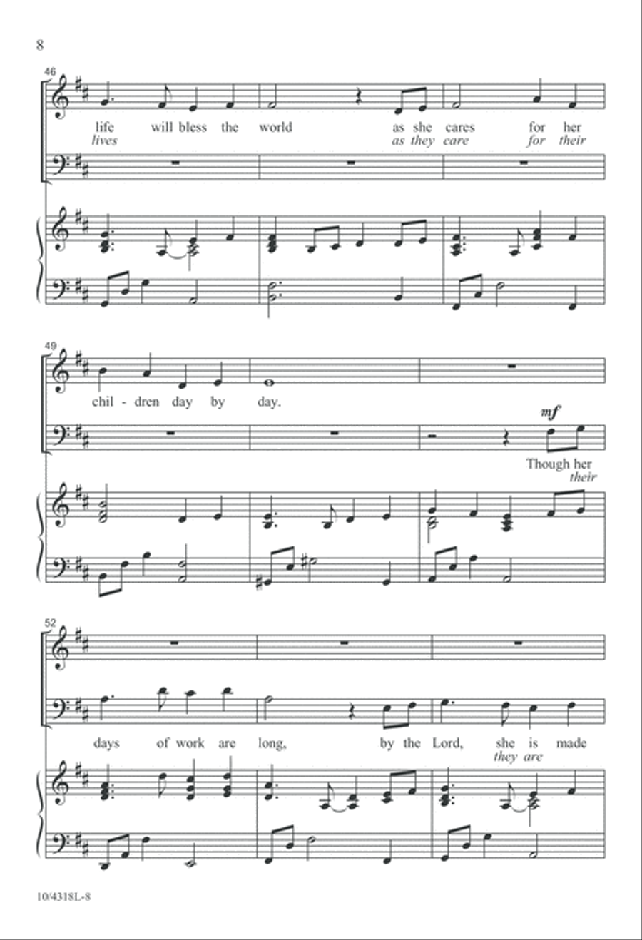Rise Up and Call Her Blessed 4-Part scores gallery preview page 8