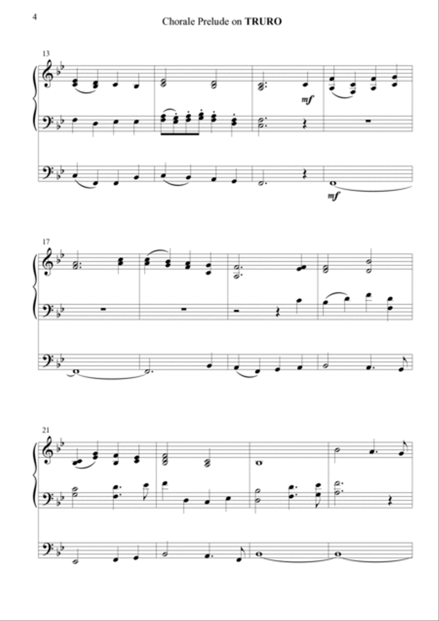 Chorale Prelude on Truro - organ Organ Solo scores gallery preview page 4