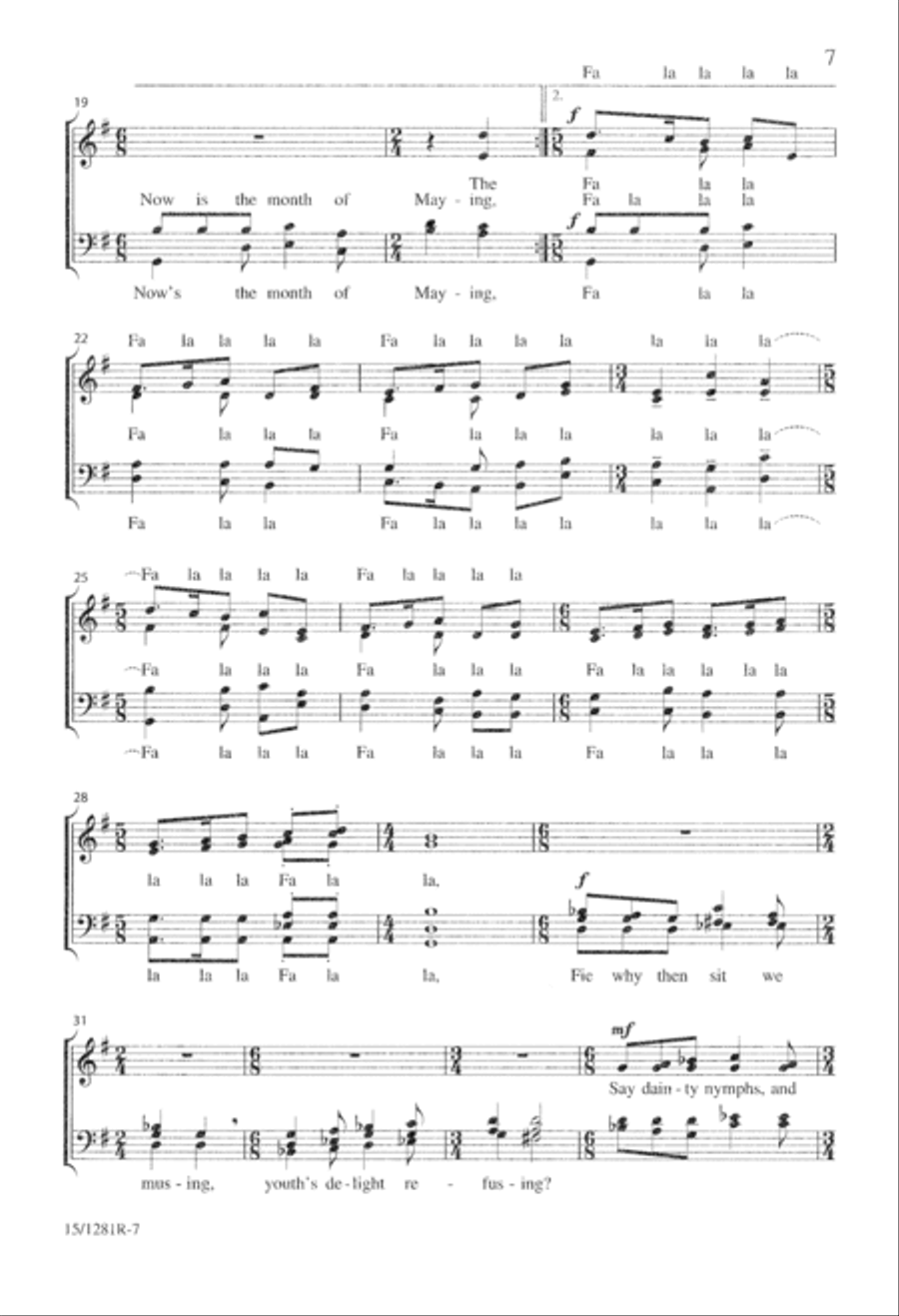 Three Madrigals Three Madrigals 4-Part scores gallery preview page 7