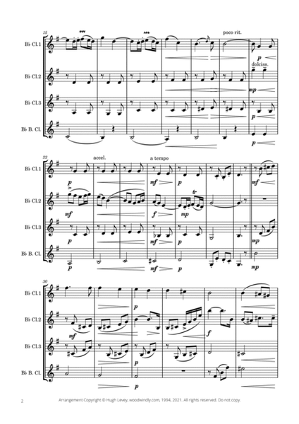 Chanson de Matin - Edward Elgar - Clarinet Quartet image number null