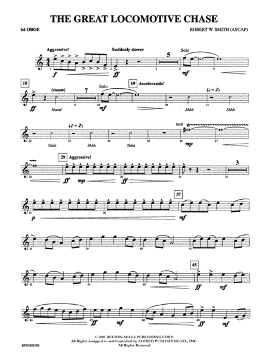 The Great Locomotive Chase: Oboe Full Orchestra scores gallery preview page 1