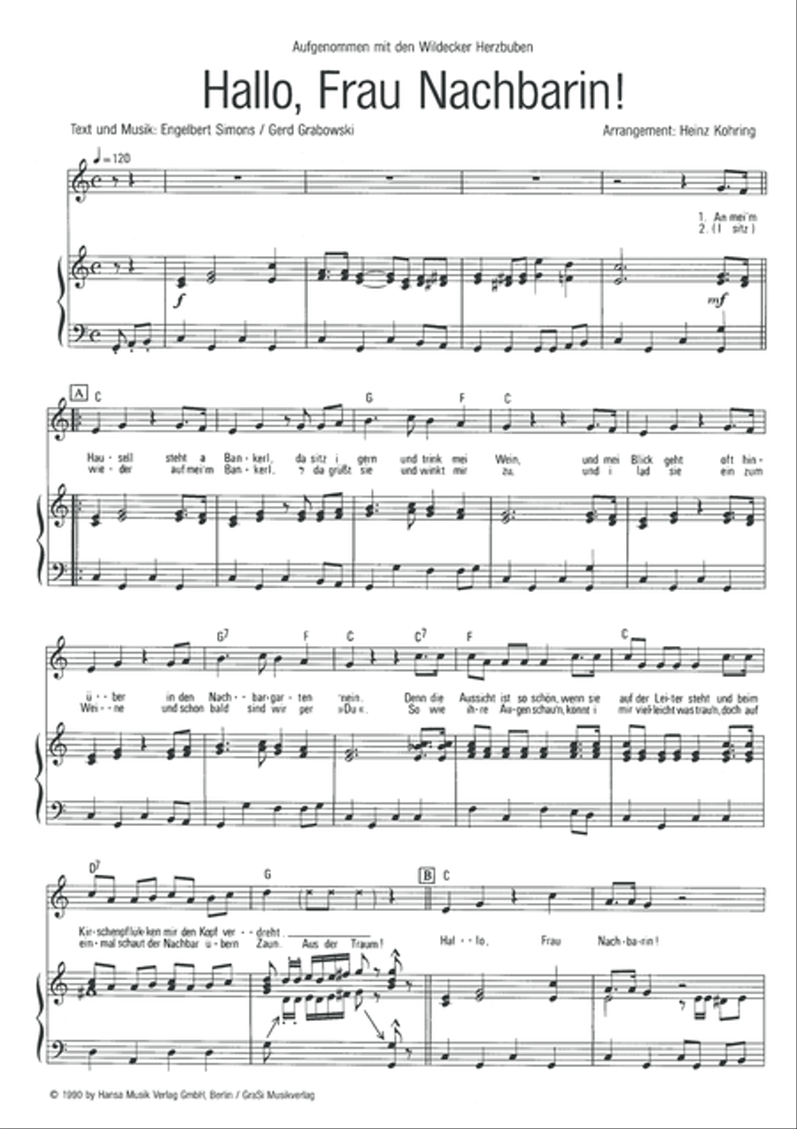 Hallo, Frau Nachbarin Hallo, Frau Nachbarin Voice scores gallery preview page 3