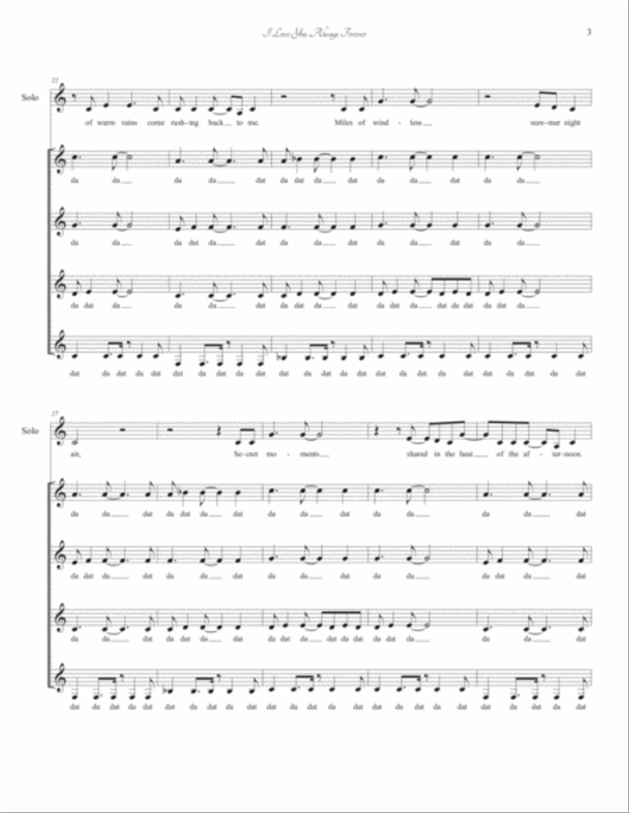 I Love You Always Forever SSAA scores gallery preview page 3