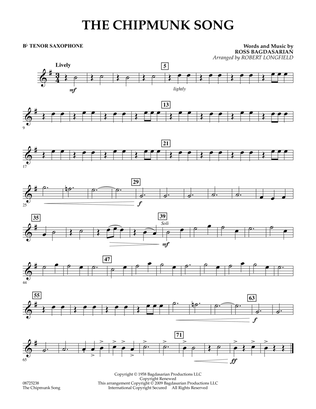 The Chipmunk Song - Bb Tenor Saxophone