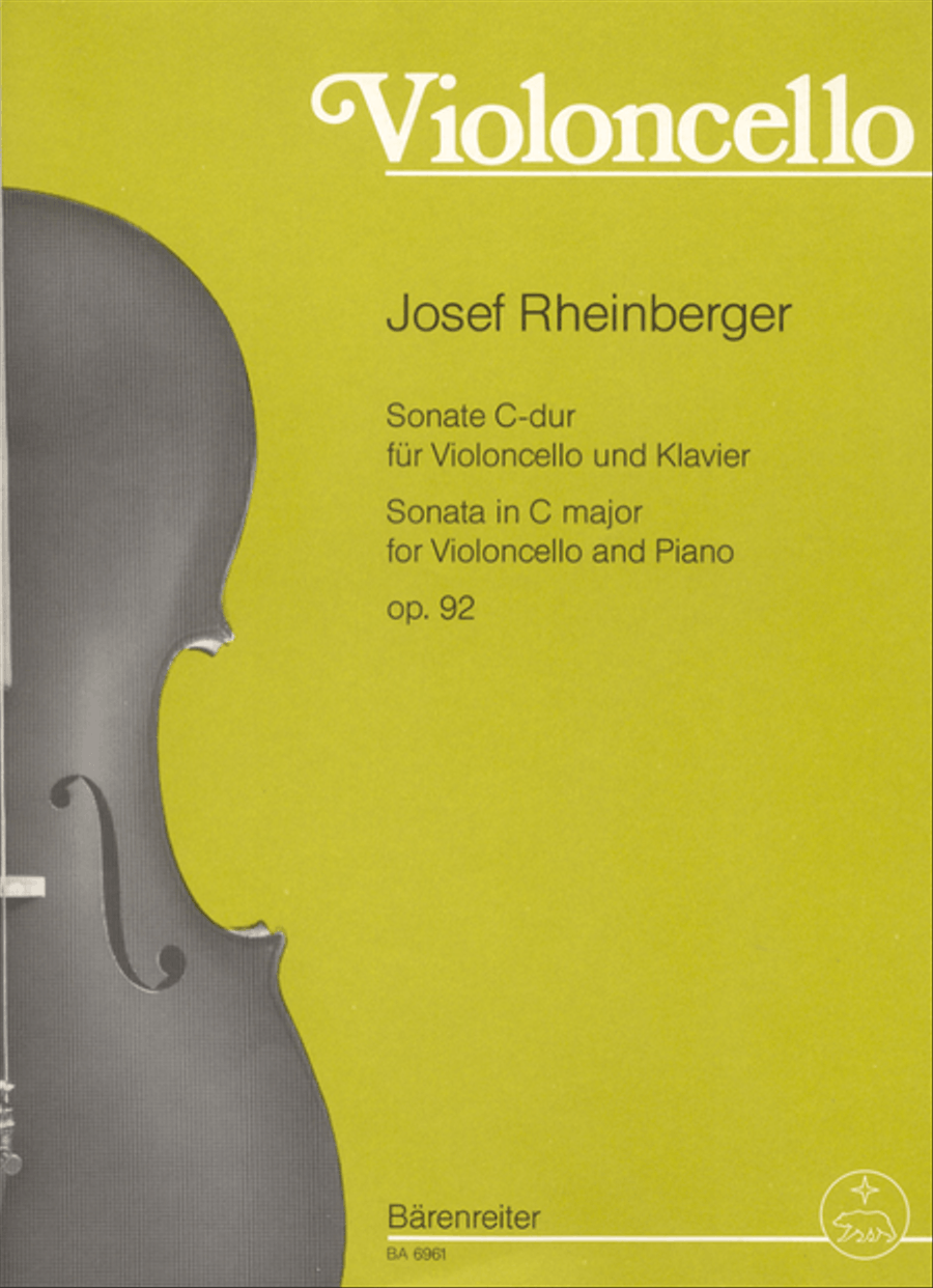 Sonata for Violoncello and Piano C major op. 92 Piano Accompaniment scores gallery preview page 1
