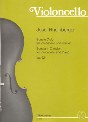 Book cover for Sonata for Violoncello and Piano C major op. 92