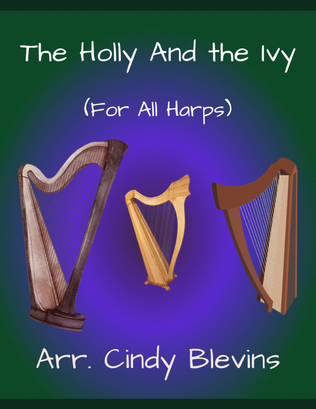 Book cover for The Holly and the Ivy, for Lap Harp Solo