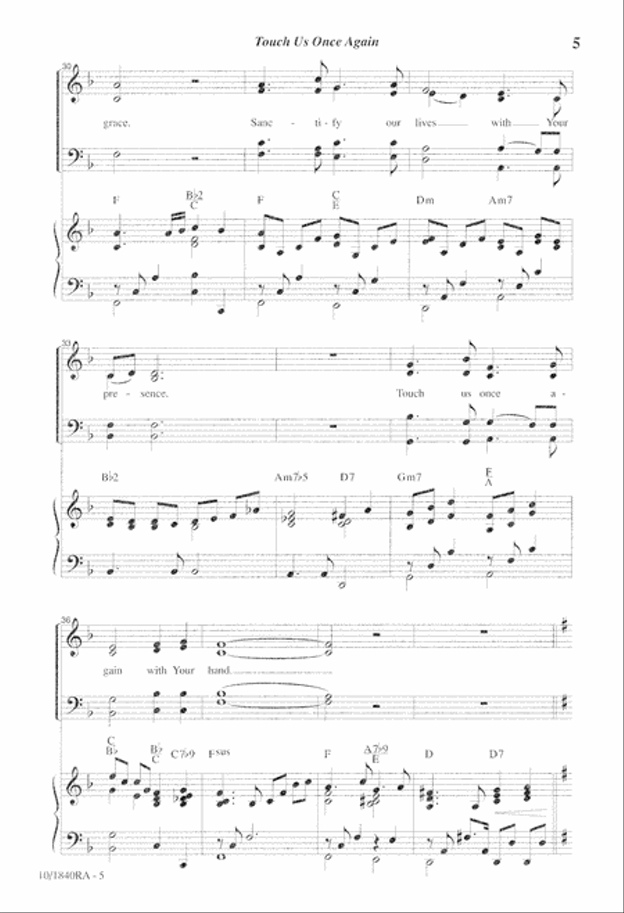 Touch Us Once Again 4-Part scores gallery preview page 5