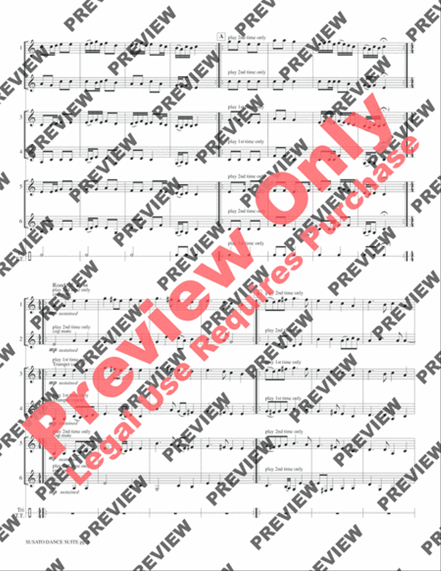 Susato Dance Suite (from Danserye) (1551) Small Ensemble scores gallery preview page 7