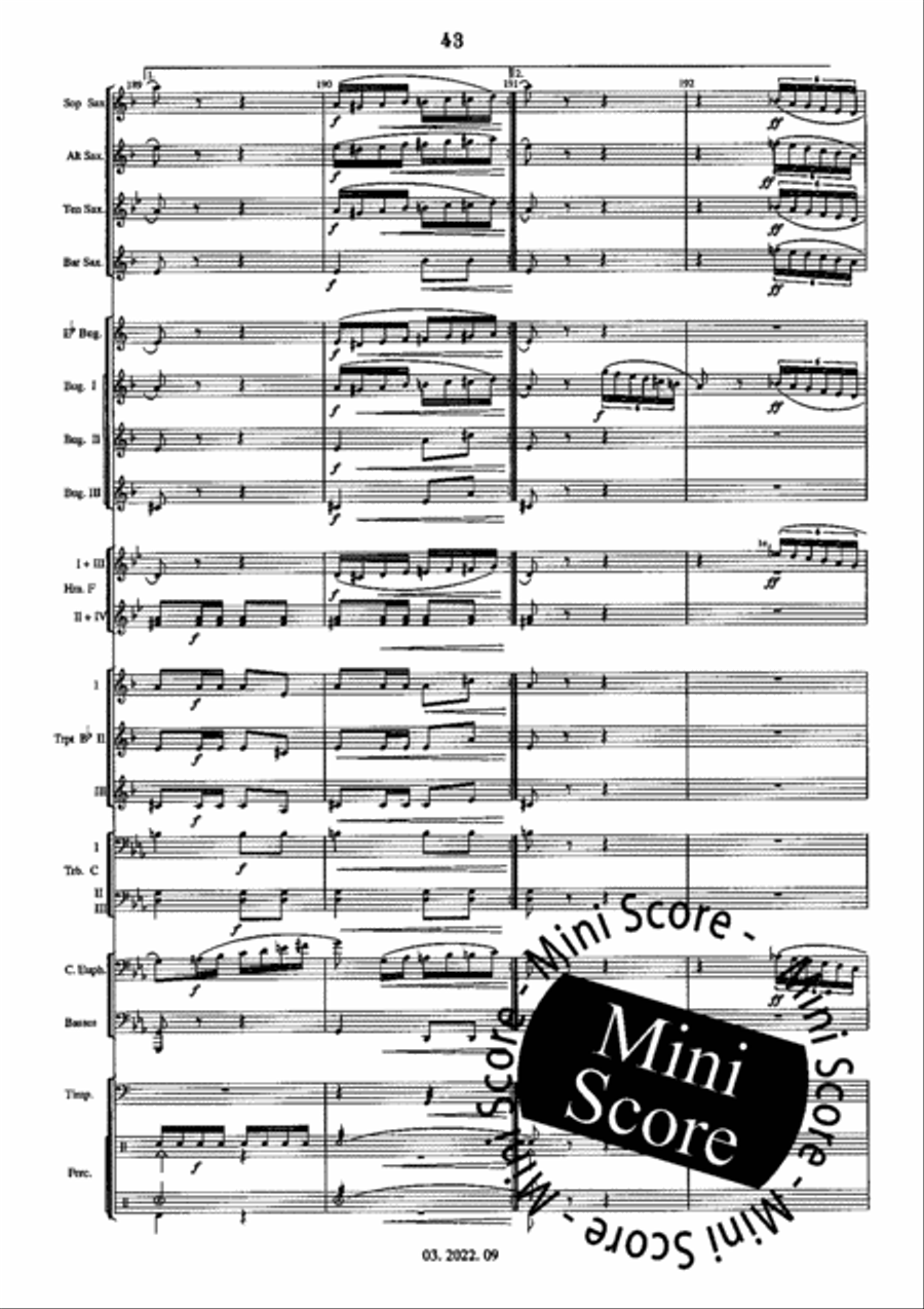 Hungarian Fantasy Fanfare Band scores gallery preview page 47