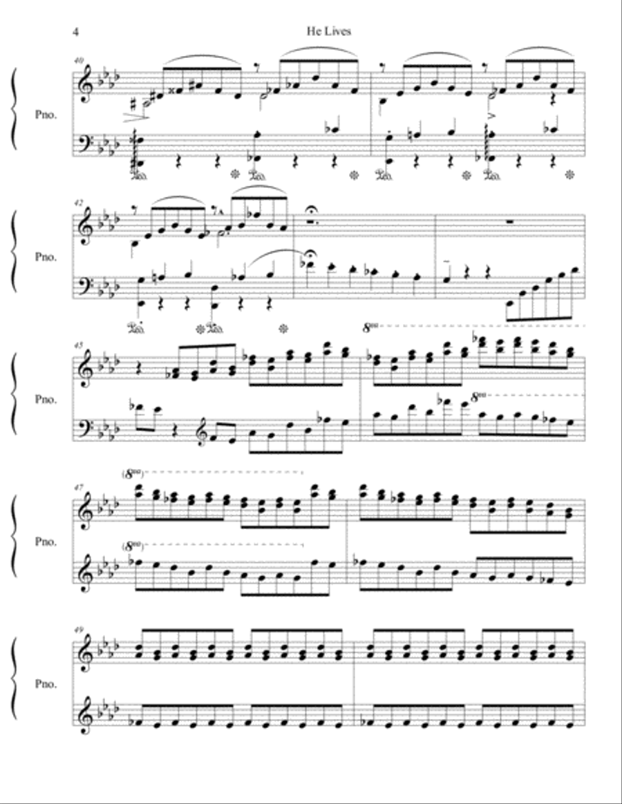 Liebestraum No. 3 Piano Solo scores gallery preview page 4
