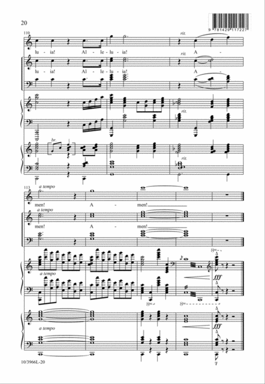 Raise Your Joys and Triumphs High 4-Part scores gallery preview page 21