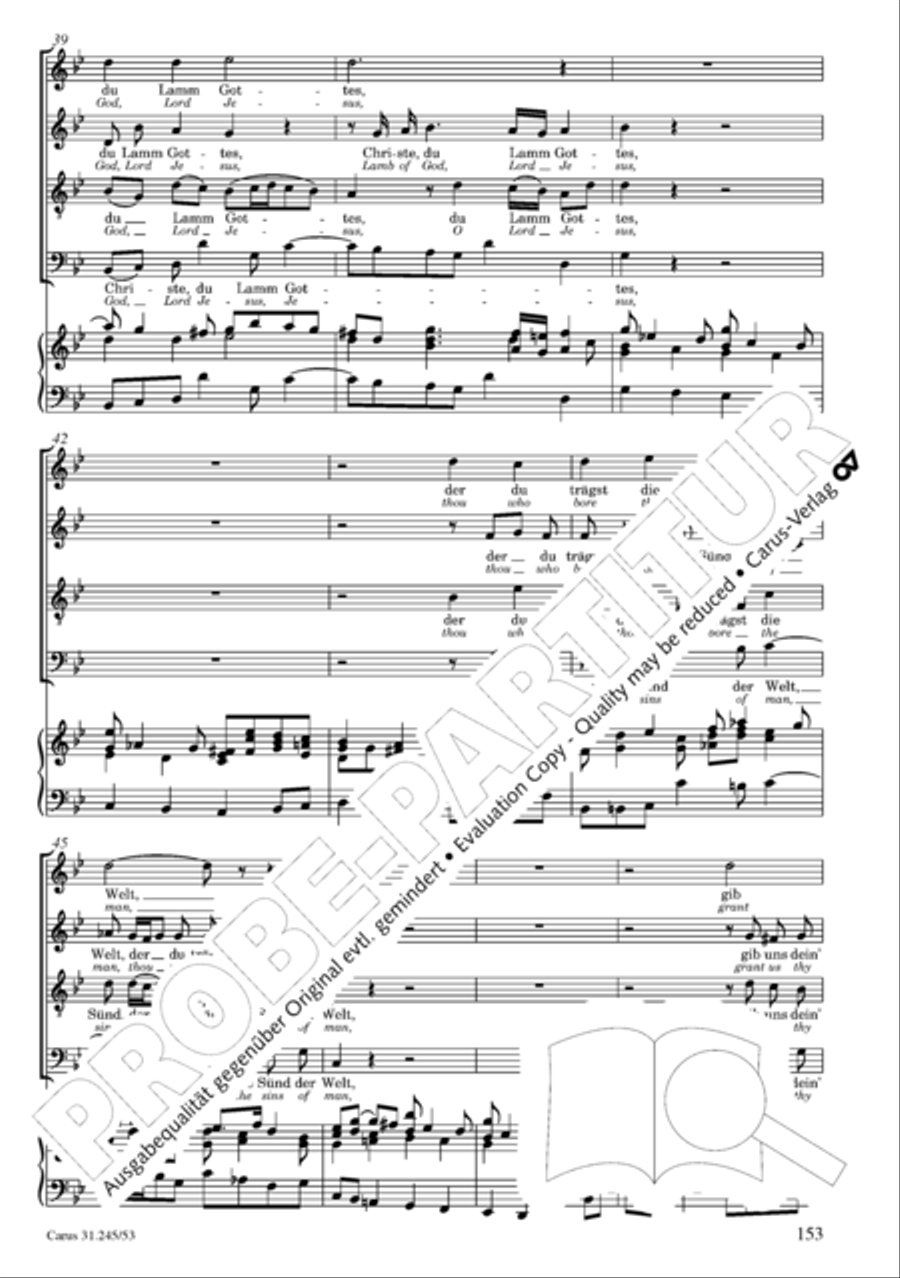 St. John Passion (Johannes-Passion) 4-Part scores gallery preview page 154