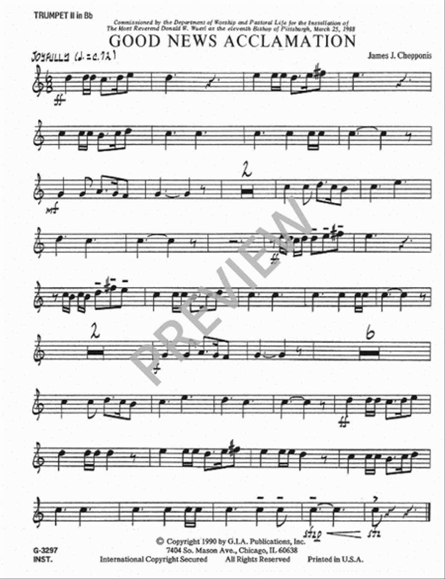 Good News Acclamation - Instrument edition Handbell Choir scores gallery preview page 3