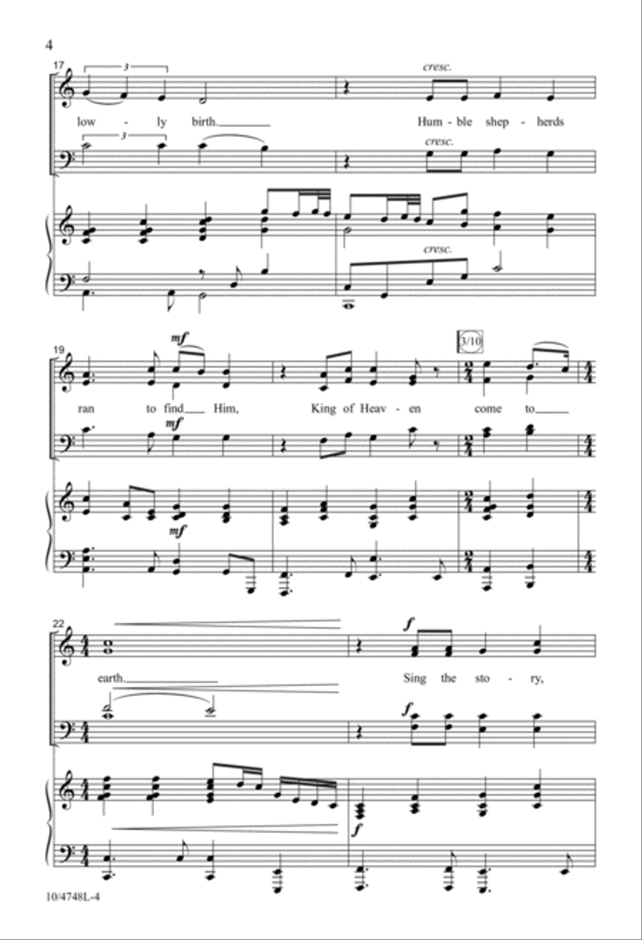 Sing Again the Christmas Story 4-Part scores gallery preview page 4