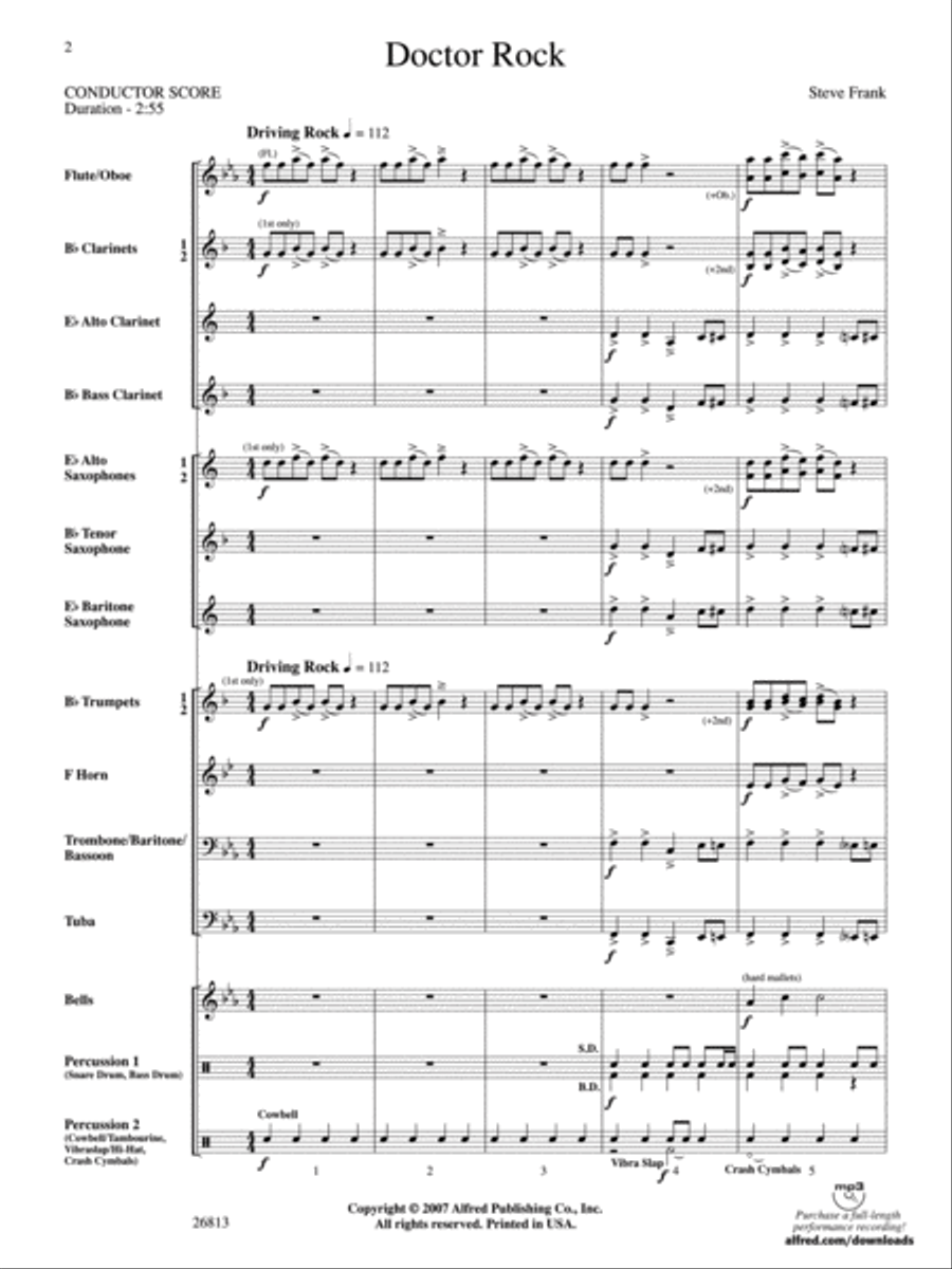 Doctor Rock Doctor Rock Concert Band scores gallery preview page 2