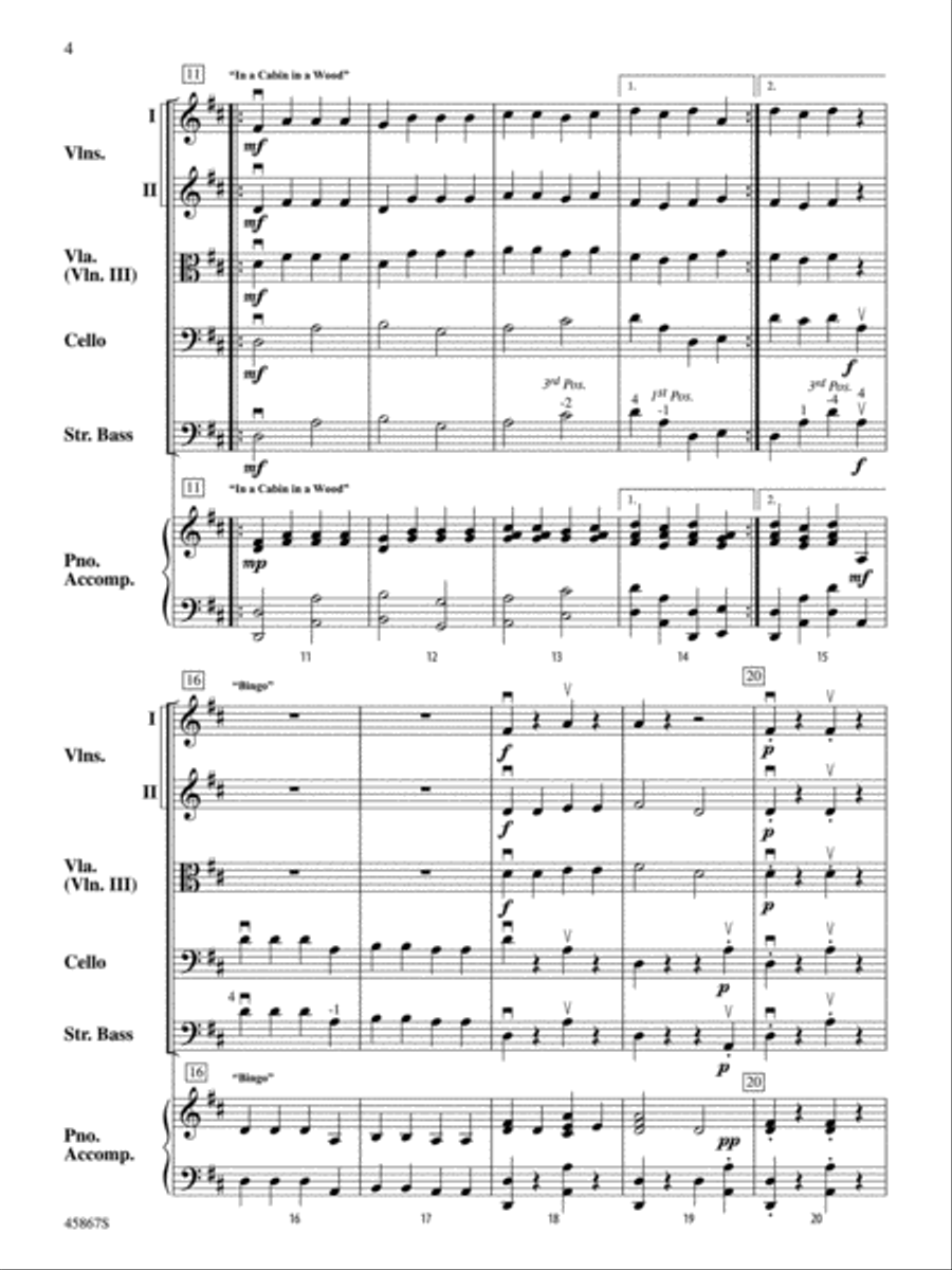 Campfire Songs: Score Campfire Songs: Score String Orchestra scores gallery preview page 4