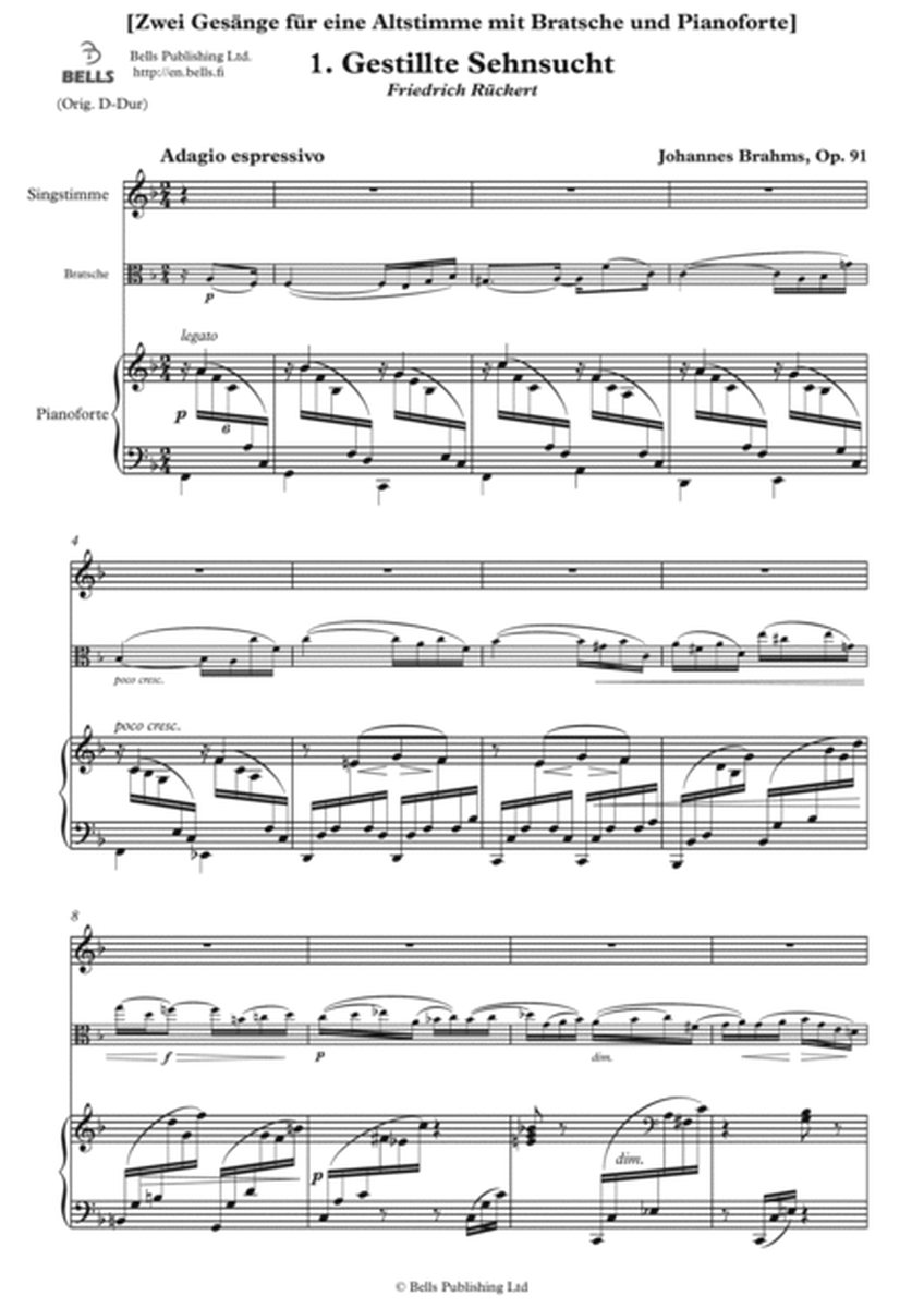 Gestillte Sehnsucht, Op. 91 No. 1 (F Major)