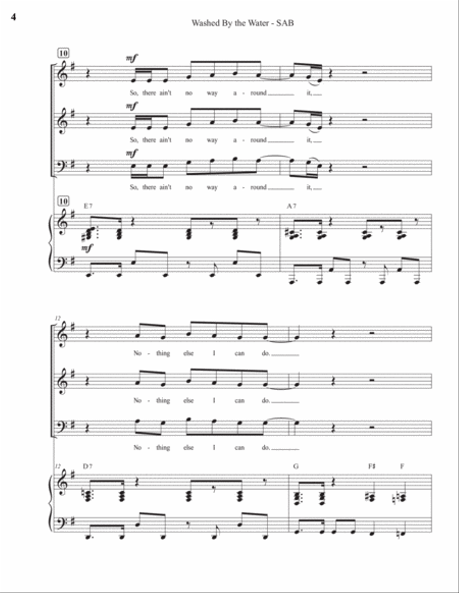 Washed By The Water 3-Part scores gallery preview page 4