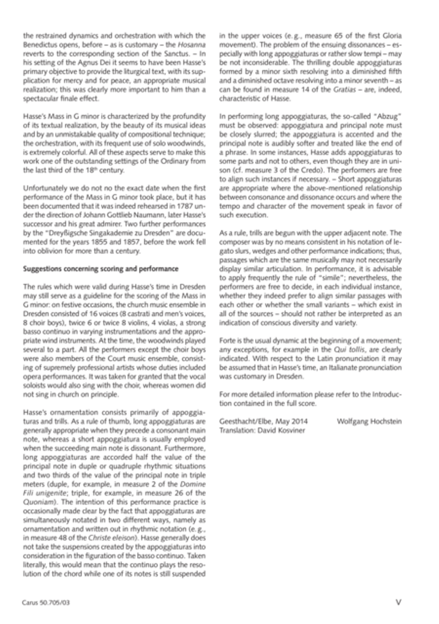 Missa in g. Hasse-Werkausgabe IV/3 4-Part scores gallery preview page 6
